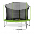 Батут ARLAND с внутренней страховочной сеткой и лестницей 10FT (Light green)
